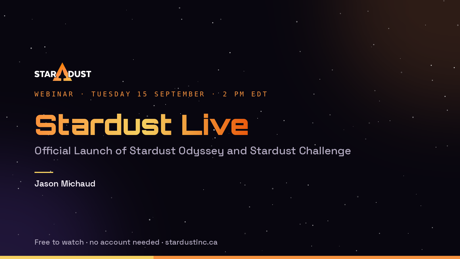 Stardust Live: Official Launch of Stardust Odyssey and Stardust Challenge